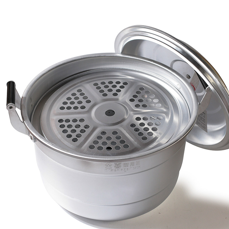金喜铝锅老式家用加厚蒸锅铝制烧水锅特双层蒸锅