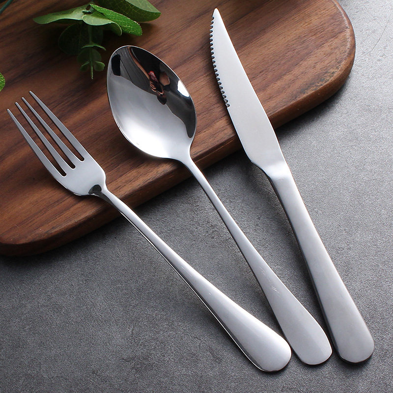 西餐刀叉牛排不锈钢餐具家用套装盘子件套三件西餐餐具套装