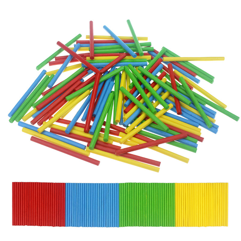 幼儿园早教数学棒启蒙算术小棒彩色算术棒数数棒数具益智玩具