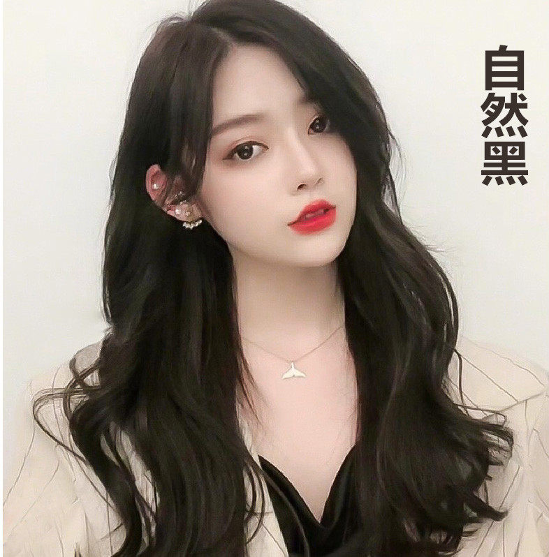 自然纯黑茶色褐色染发遮盖白发直接上色学生党染发膏