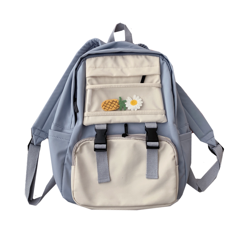 少年与花儿书包韩版原宿ulzzang中学生初中双肩包ins森系简约背包