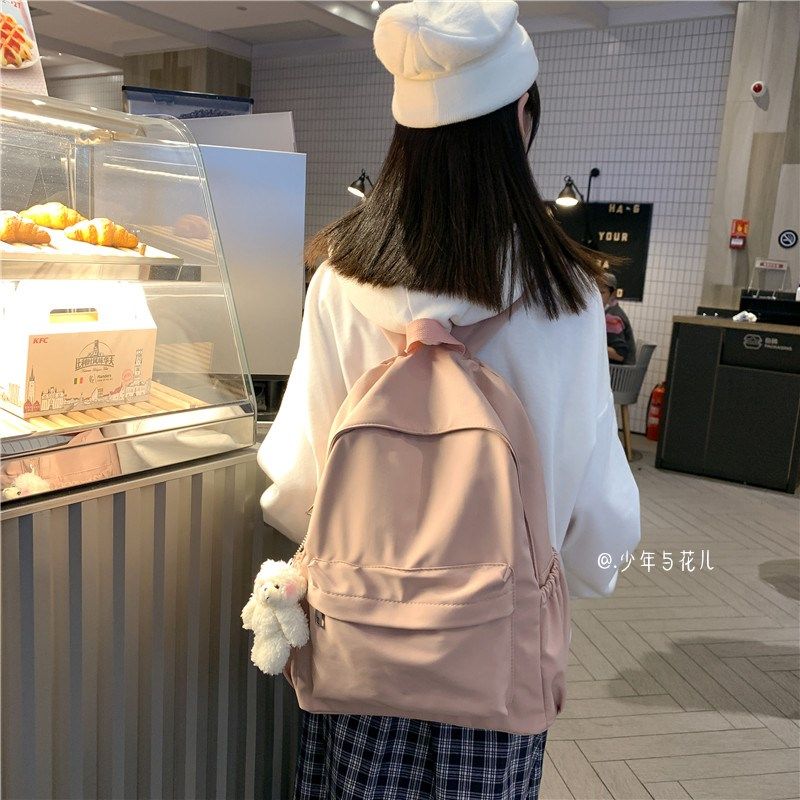 中学生书包女韩版高中森系大容量背包ins日系原宿双肩背包