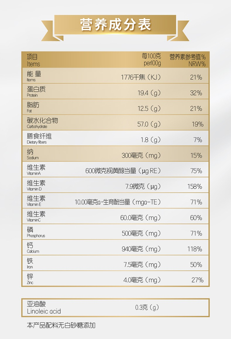 蒙牛铂金金装多维维高中老年800g罐装青少年男女全家营养奶粉