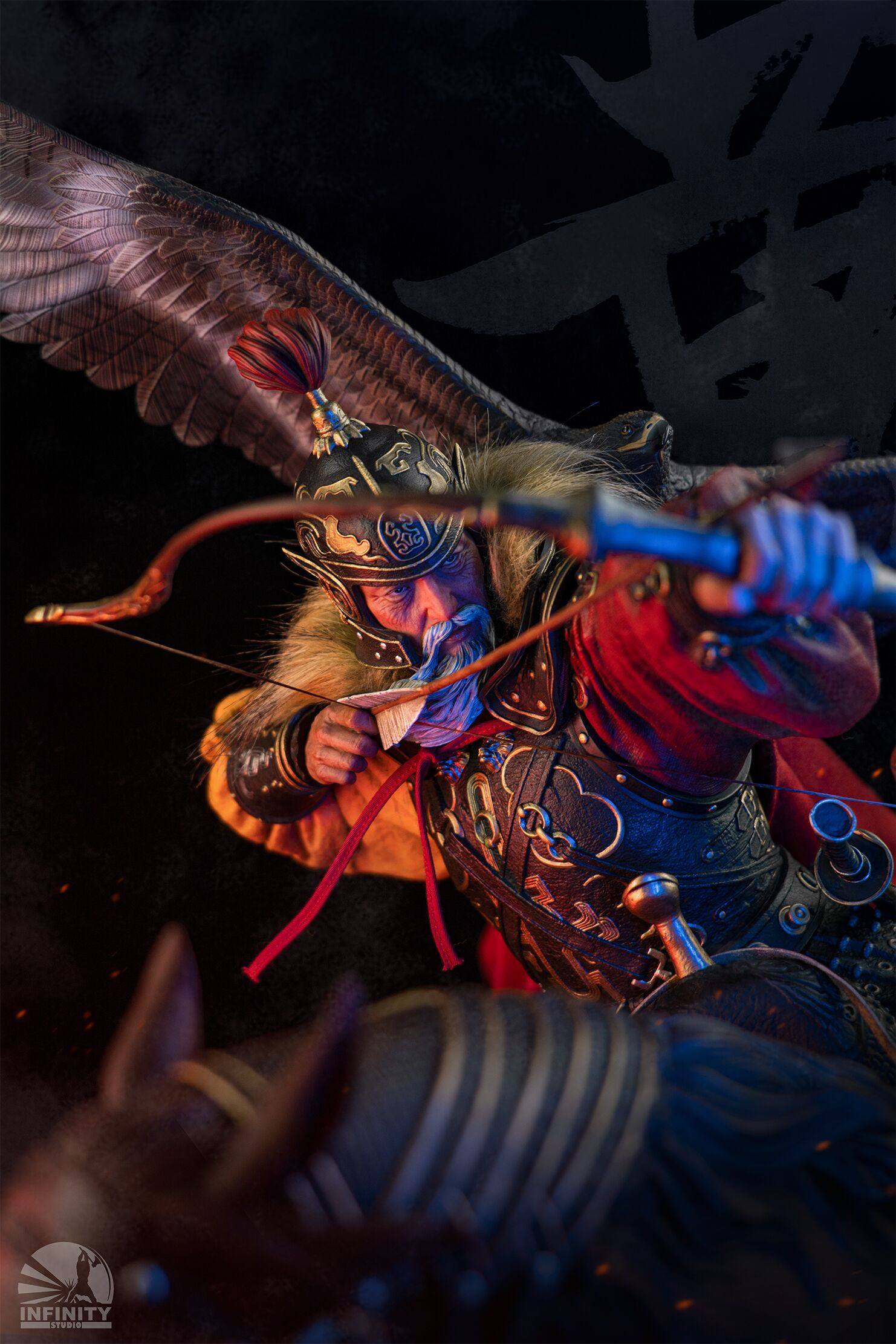 开天三国五虎黄忠正版授权雕像手办