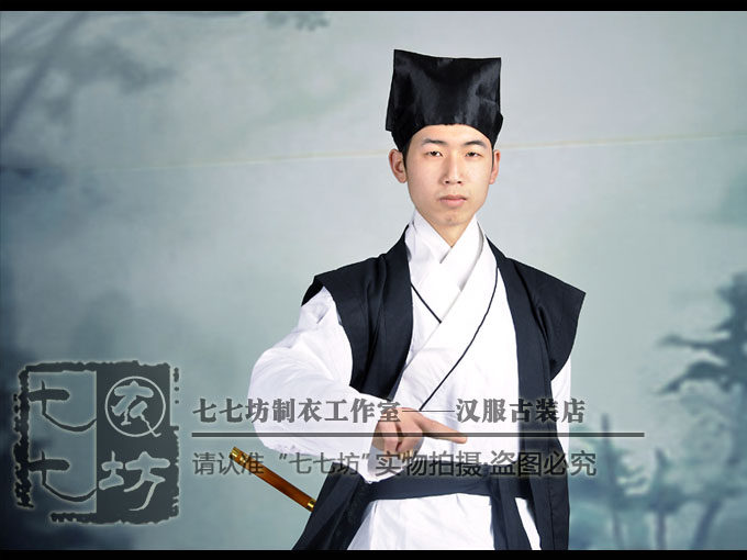 七七汉服古装华服古风书生男士帽子冠巾儒巾民族服装