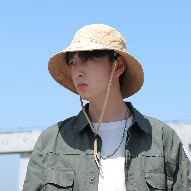 渔夫帽男夏天防晒钓鱼遮阳帽大沿帽遮脸户外防护帽子