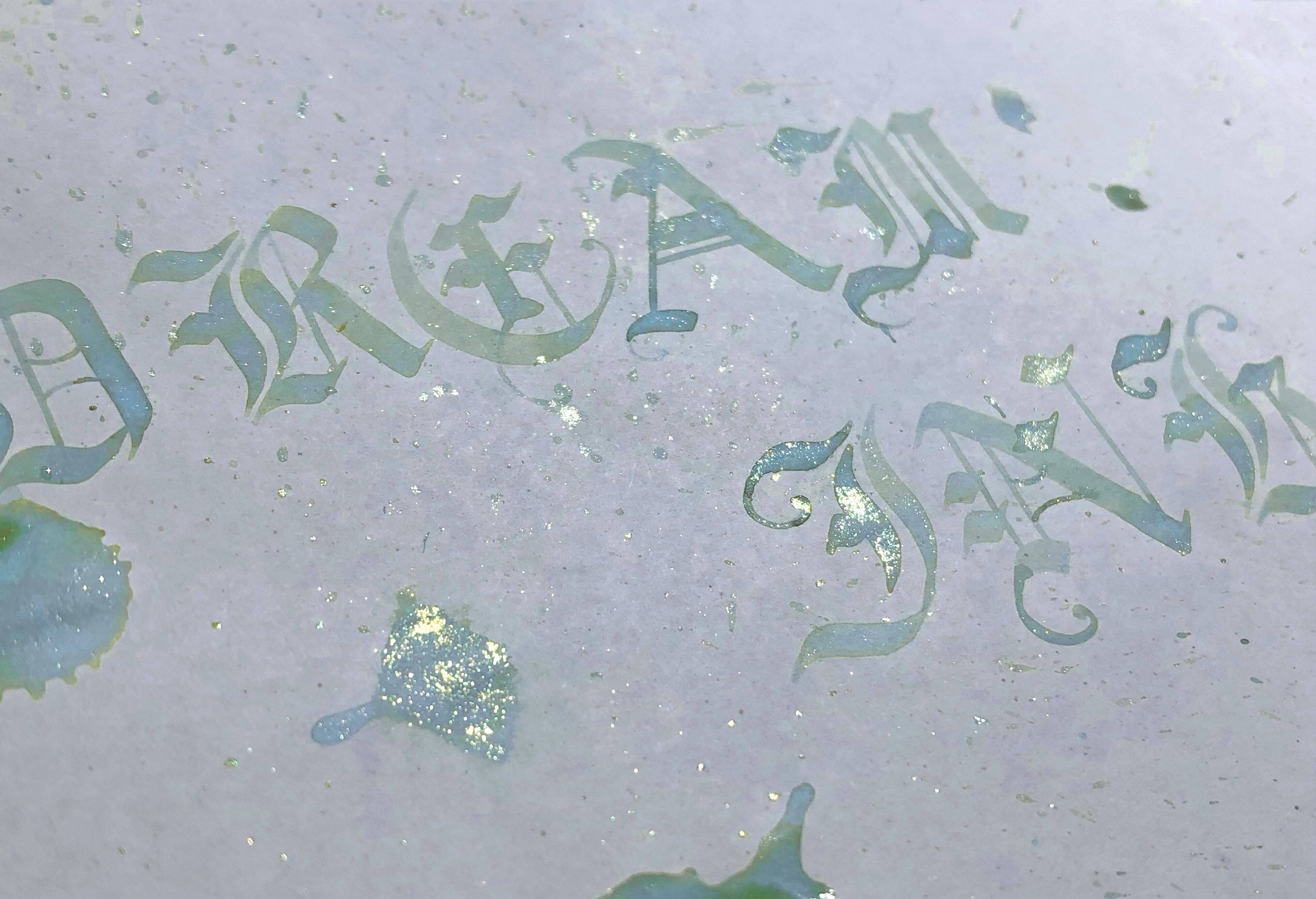 层析粉彩金粉彩墨水渐变蓝色dreamink温润细腻20ml笔用墨水