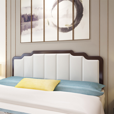 新中式中式实木床头板软包简约现代18米双人床靠背板式单买床头定制