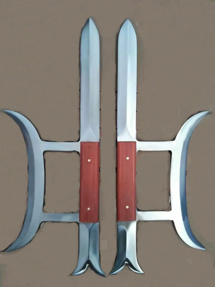 包邮跨虎栏双栏镰钩剑钩镰枪奇门兵器武术器械未开更多武术装备