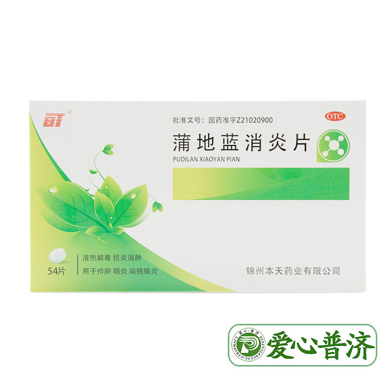 bt蒲地蓝消炎片03g54片解热镇痛