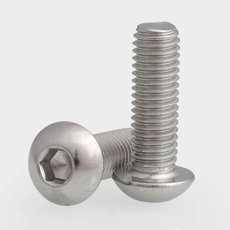 m10m12不锈钢半圆头内六角螺丝盘头蘑菇螺栓8x10x12x40x90螺栓
