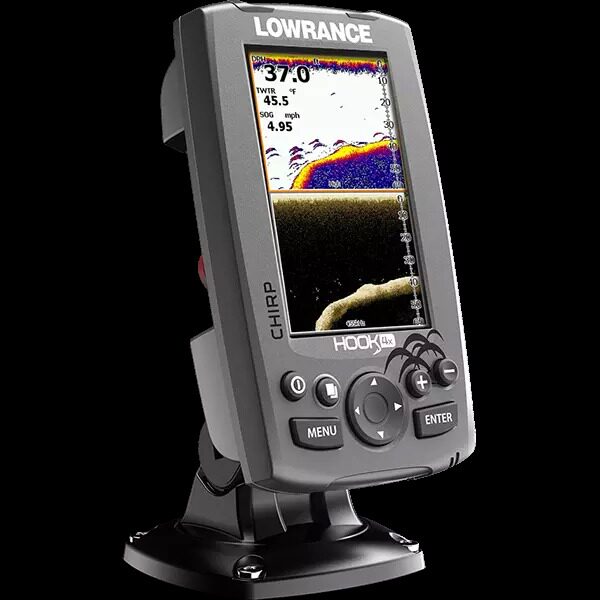 新款美国劳伦斯探鱼变频声呐中文hook4x声纳探鱼器