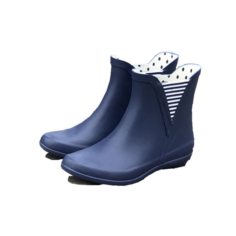 春季雨鞋女士防滑雨靴橡胶短筒平底坡跟时尚雨鞋
