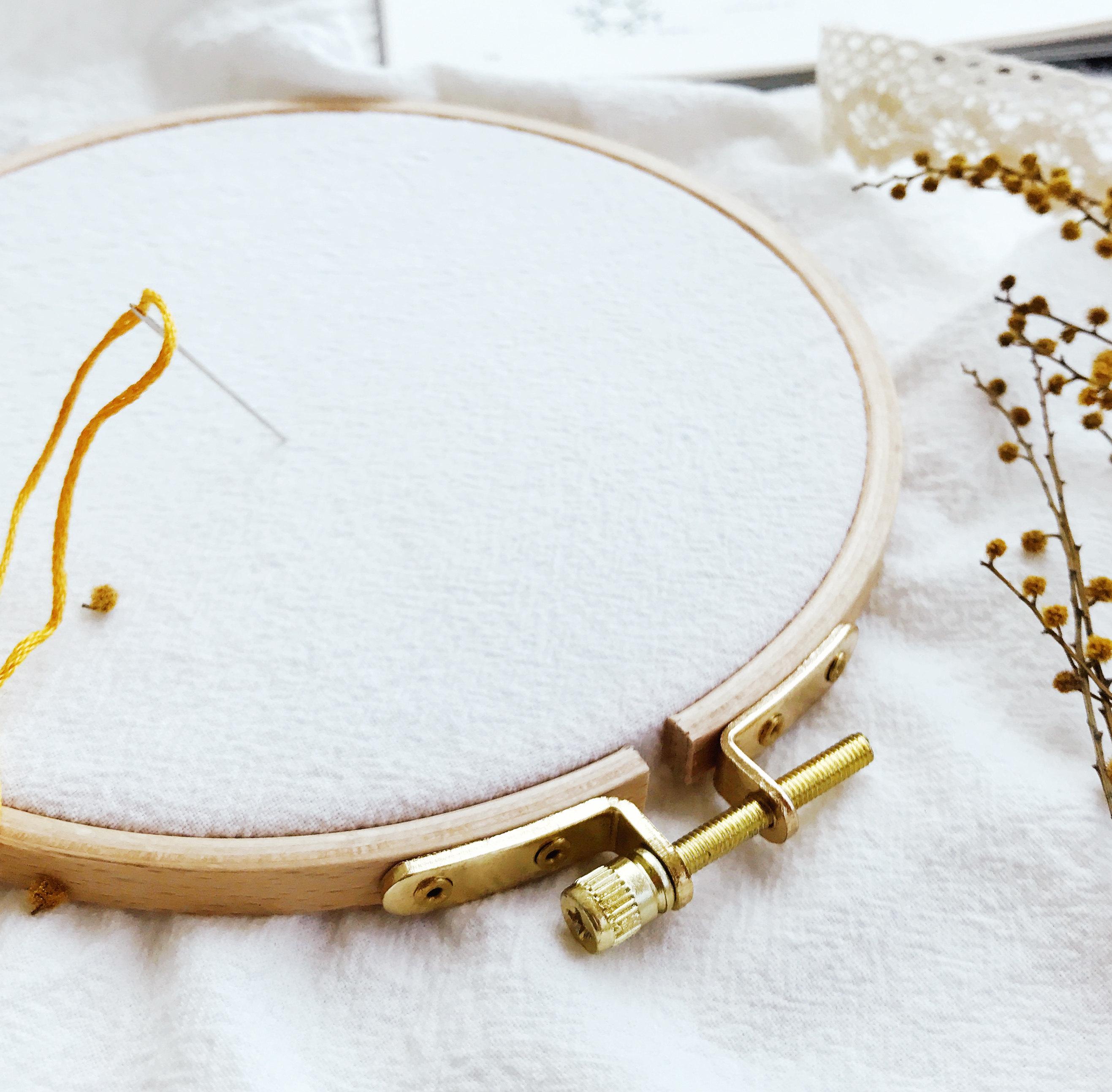 实木榉木绣绷绣架绣撑刺绣十字绣工具21cm仅绣绣绷