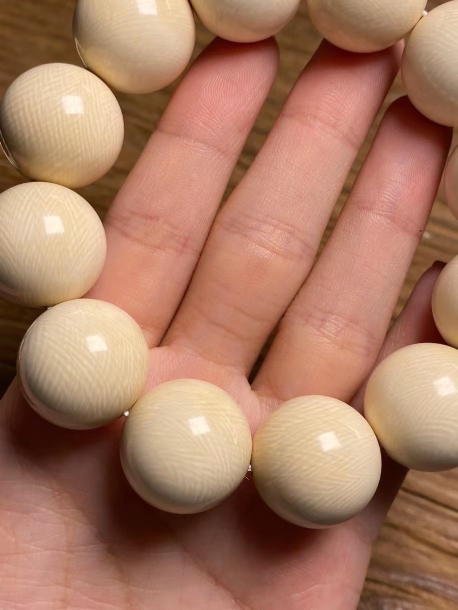 5a十带一赔手链正圆手男士纹血爆满冰料象牙手链