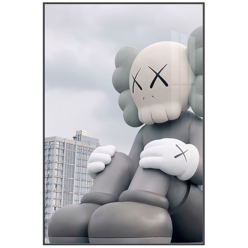 现代简约玄关装饰画kaws芝麻街潮牌客厅沙发背景墙走廊现代装饰画