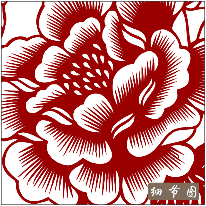 大幅花鸟精品手工刻纸图案图样打印底稿剪纸剪纸