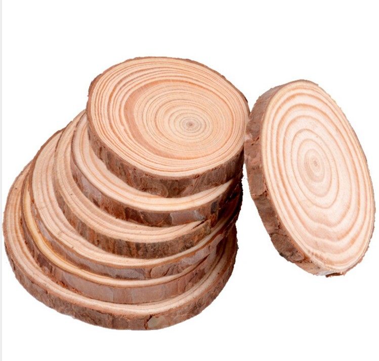木片原木年轮片圆手绘实木幼儿园装饰背景墙圆木模型制作工具