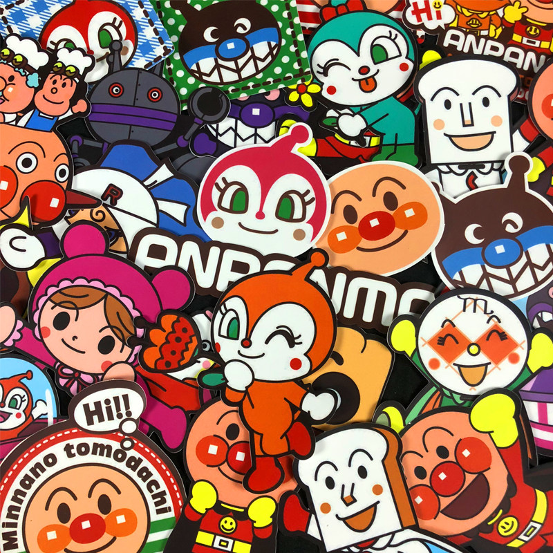 25张网红日本面包超人贴纸可爱儿童行李箱密码箱电脑笔记本个性小贴纸