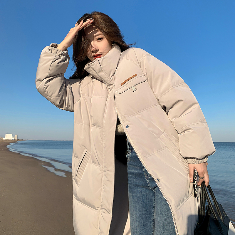 【胡楚靓流浪地球】羽绒服女2021冬季韩版新款立领中长款时尚洋气