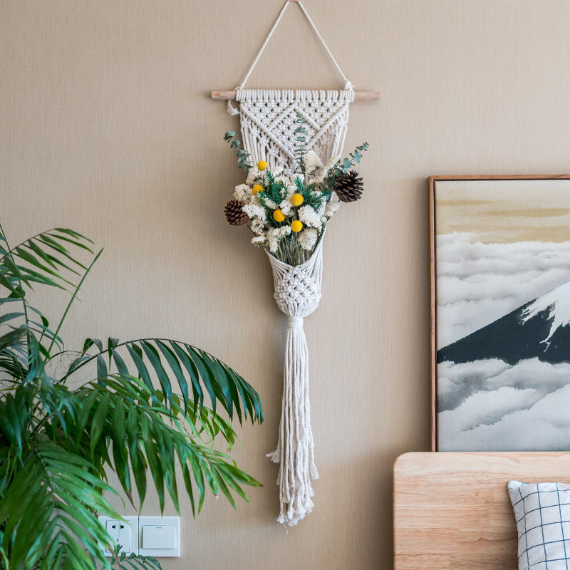 干花花束墙挂北欧ins装饰挂件永生花卧室家居民干花