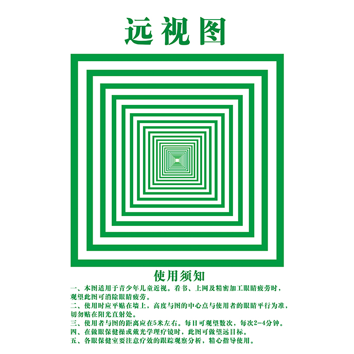 远视图视力矫正保护视力贴纸墙贴眼肌运动训练图眼保健操预防近视