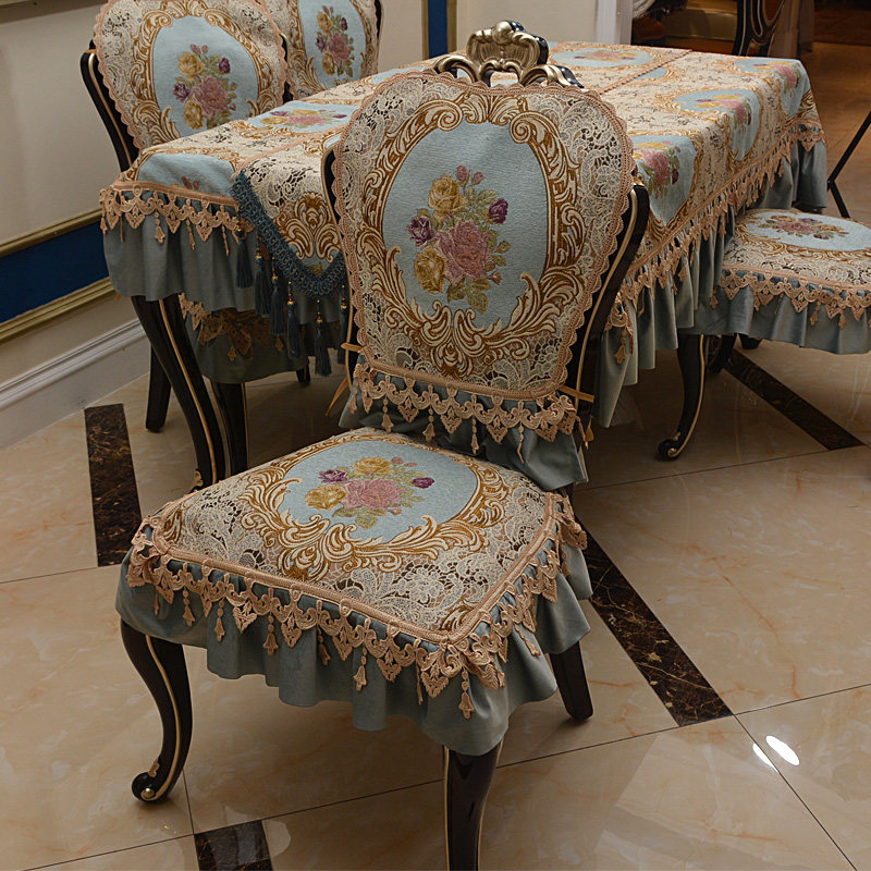 餐椅欧式椅垫奢华防滑椅套卓旗桌布定做椅背椅垫