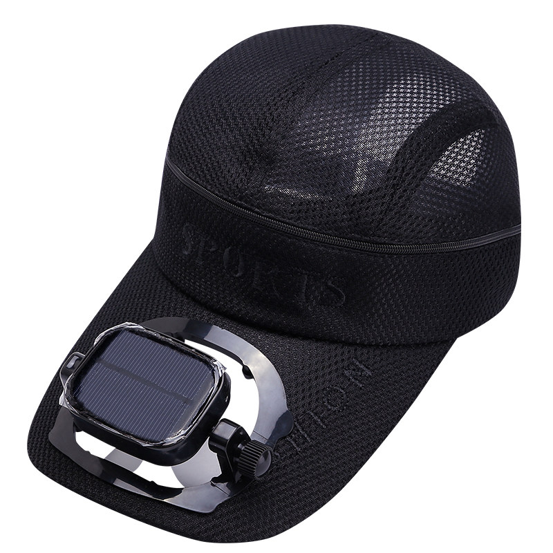 带风扇的帽子男女太阳能充电防晒遮阳多功能大风力成人头戴风扇帽