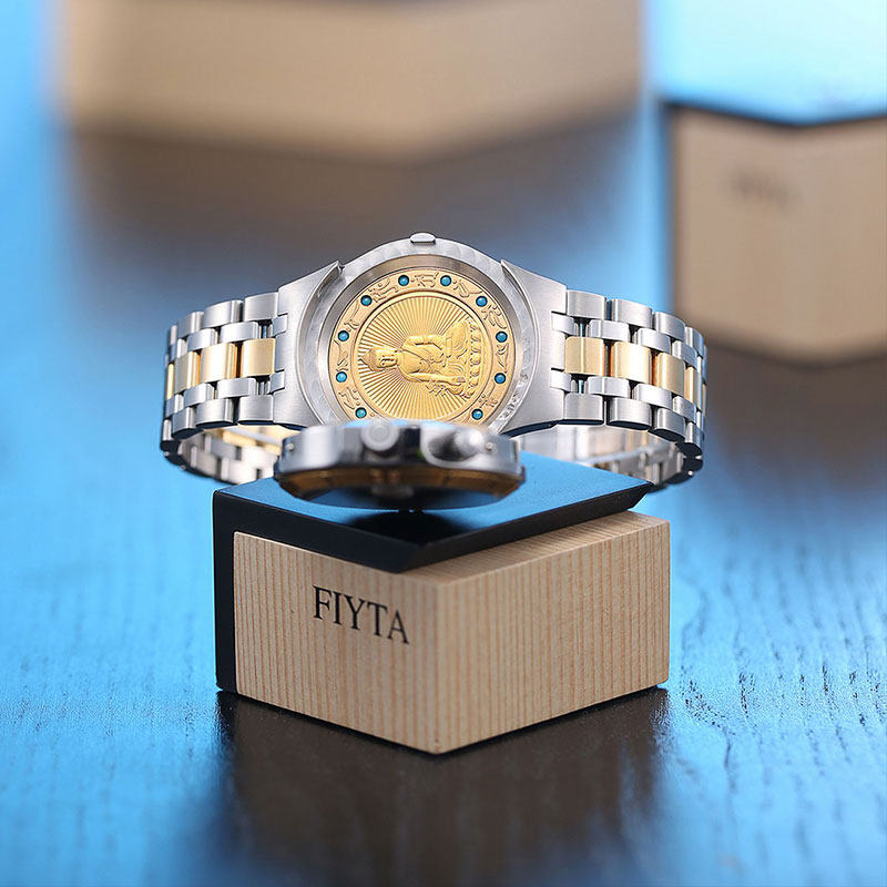 正品飞亚达金表祈福18k金佛机械男表ga8148tgt