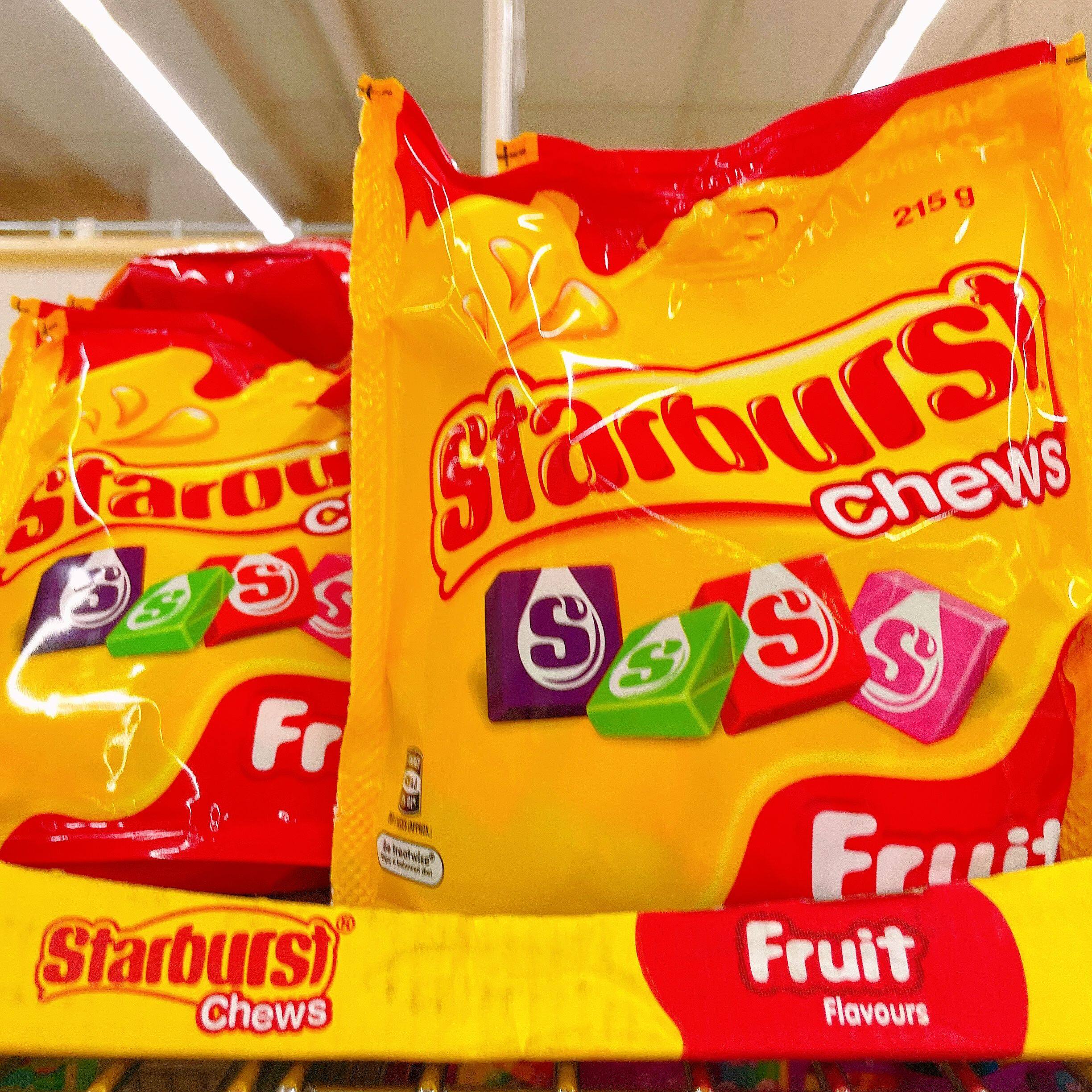 gc4227澳洲代购直邮starburst天然水果味粉控草莓软糖糖果