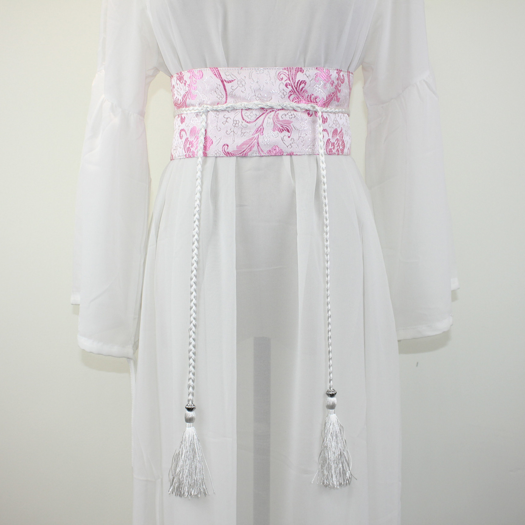 腰封王国九天凤尾自制流苏系带汉服古风锦缎腰带