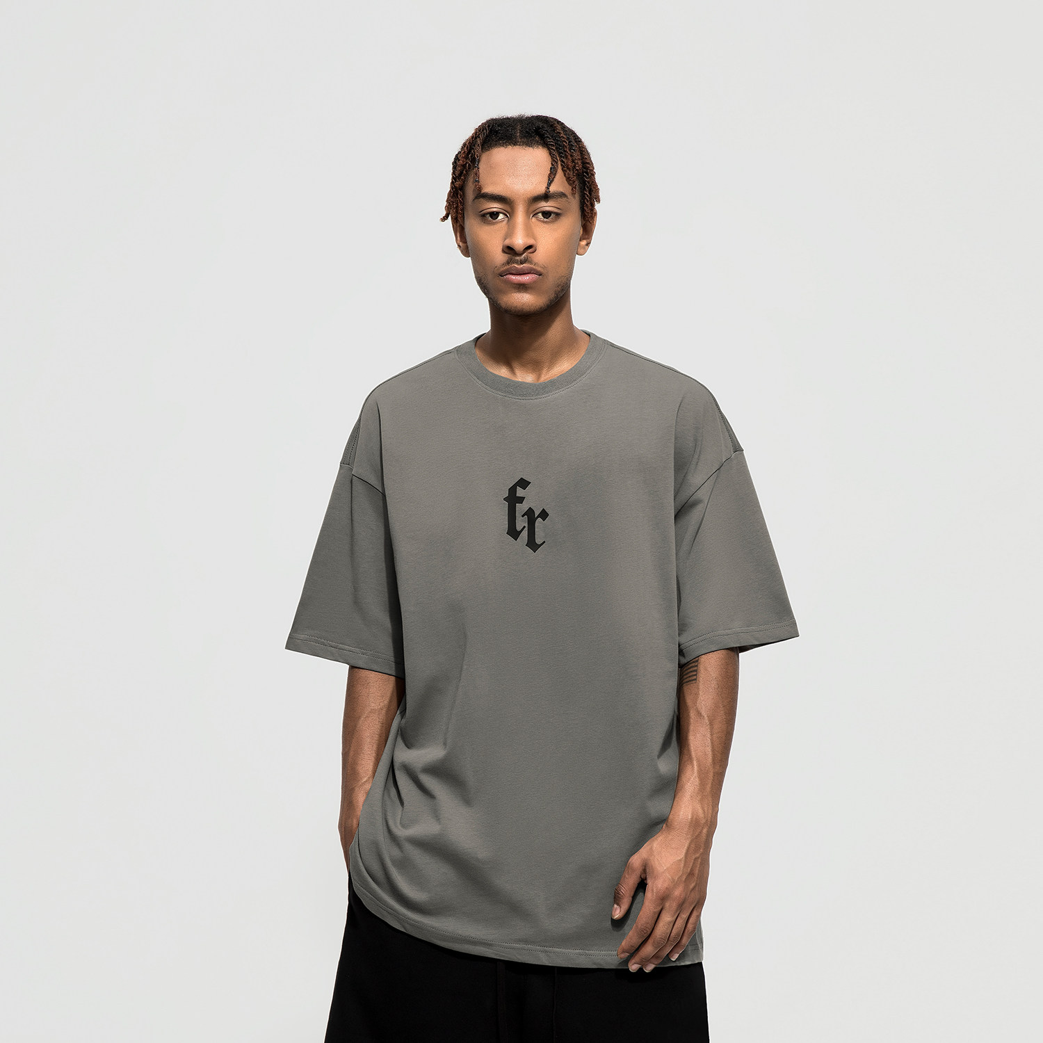 fdr基础印花国潮美式短袖t恤男夏季宽松体恤情侣装上衣男装衣服