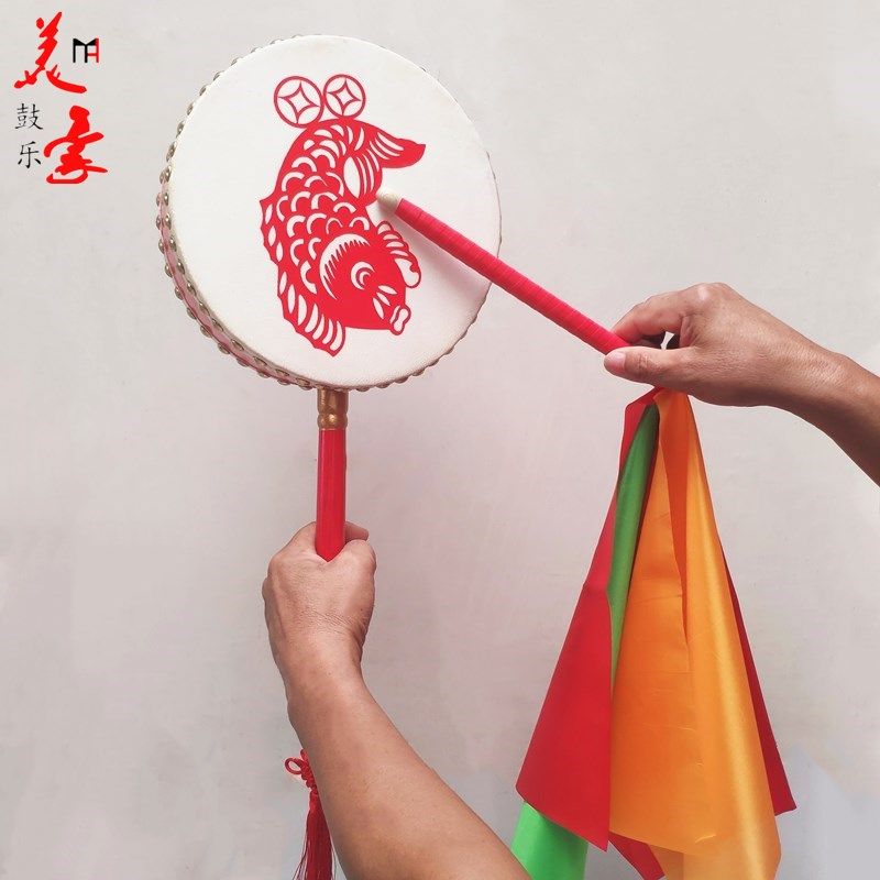 渔鼓太平欢乐道具鱼鼓扇子欢庆童心鼓韵京西堂鼓