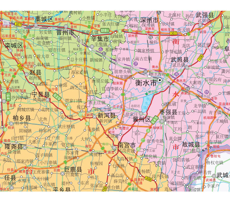 正版河北省地图贴图挂图装饰画新版物流客厅卧室学生寝室办公室商务