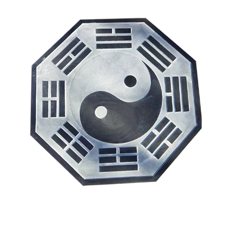 石头八卦图青石浮雕阴阳刻字摆件雕刻八卦盘可石雕