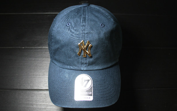 现货市井mlb纽约扬基brand金标弯檐棒球帽帽子