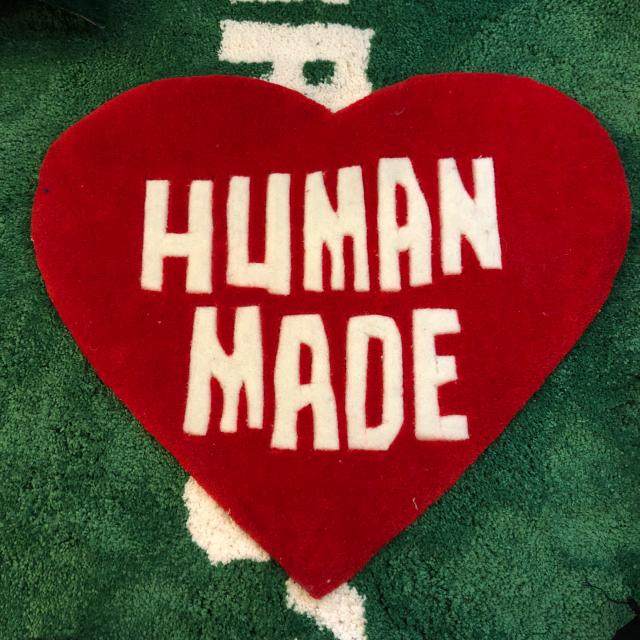 humanmade字样手工织钉爱心型家居工作室地垫地毯地毯