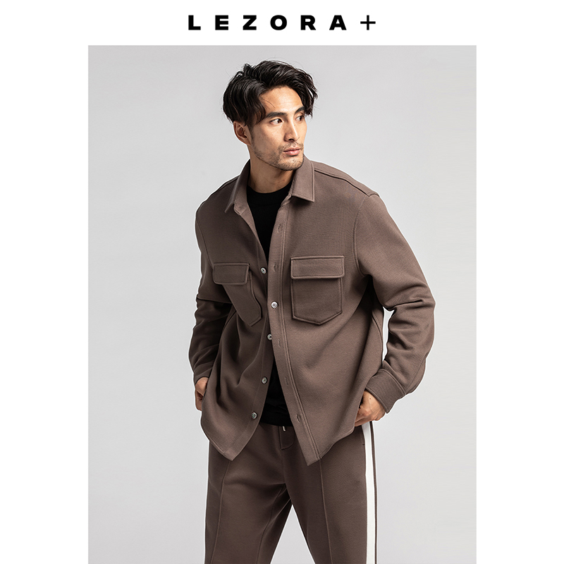 厚薄正好！珠地空气层 设计师工装口袋翻领衬衫外套