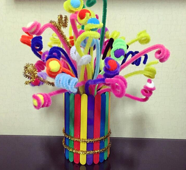 毛根扭扭棒幼儿园手工制作材料diy彩色毛条毛根毛绒条益智玩具