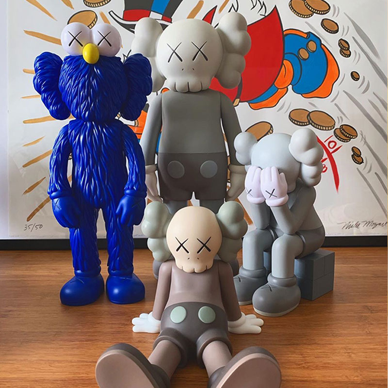 mandkaws暴力熊芝麻街网红潮牌公仔卡通客厅装饰潮玩盲盒