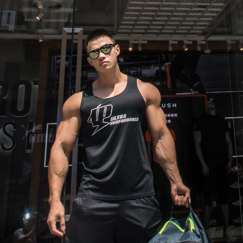训练健身中国奥赛短袖速干男女up背心陈康同健身衣