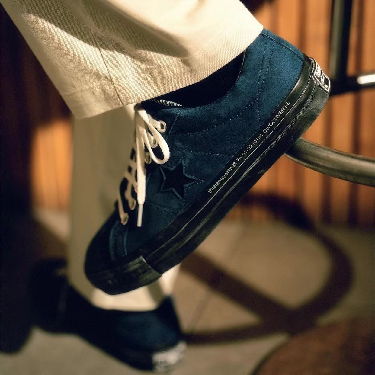 Thisisneverthat x Converse One Star 深蓝色 低帮板鞋 172394C