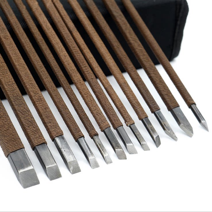 钨钢篆刻刀套装钨钢硬质合金石刻刀 印章雕刻刀 石头刻字刻章工具