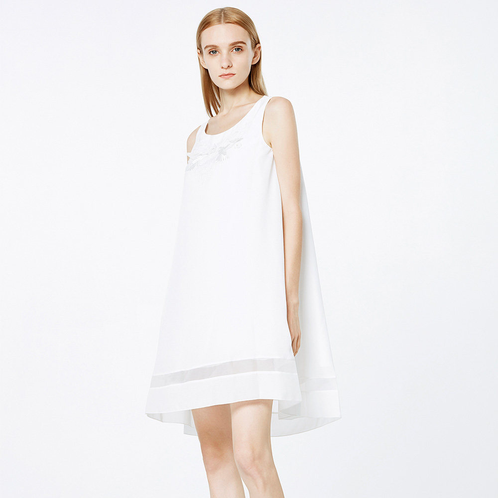 isabellabyports宝姿女装春夏新品字裙无袖连衣裙连衣裙