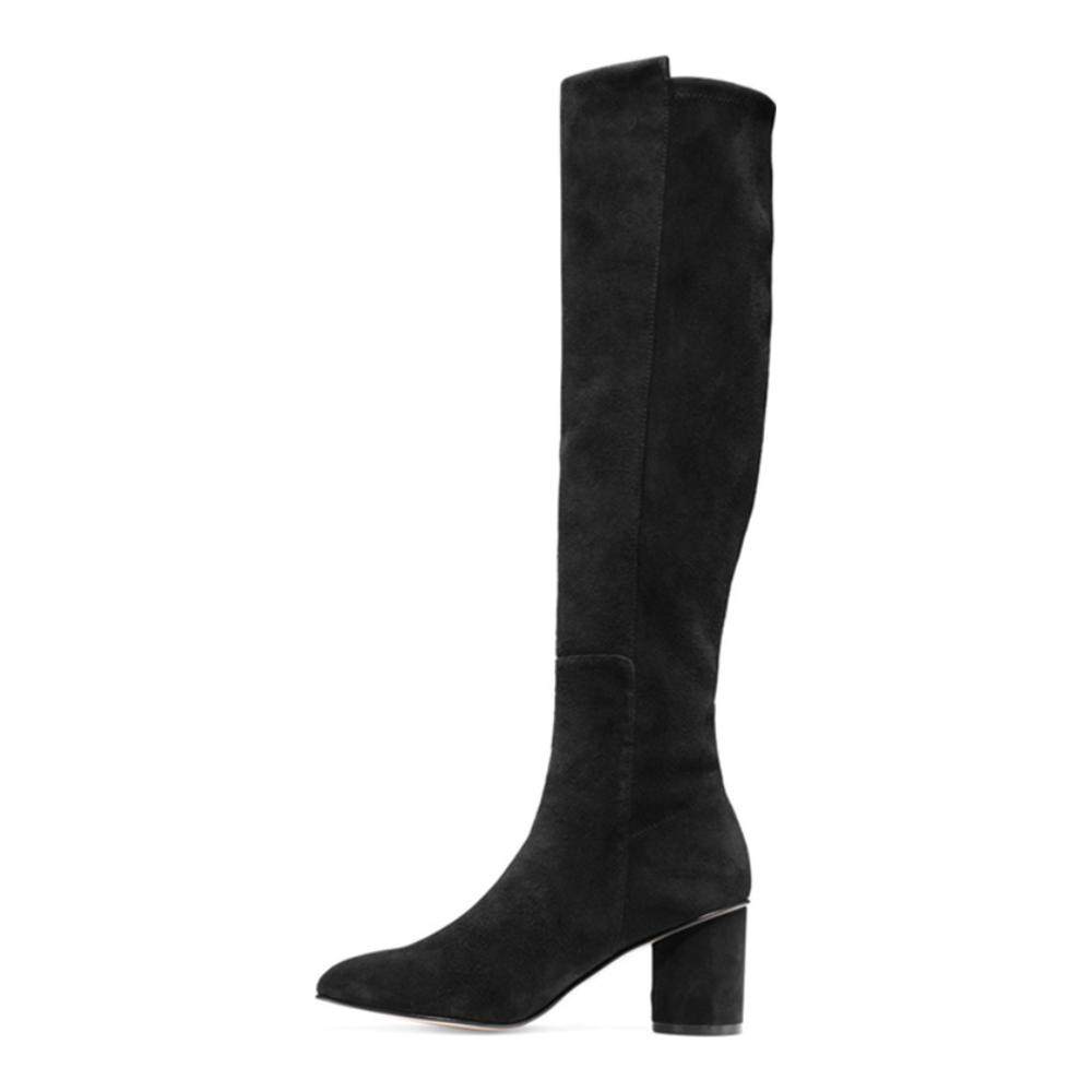 stuartweitzmansw女士黑色麂皮长筒时装靴
