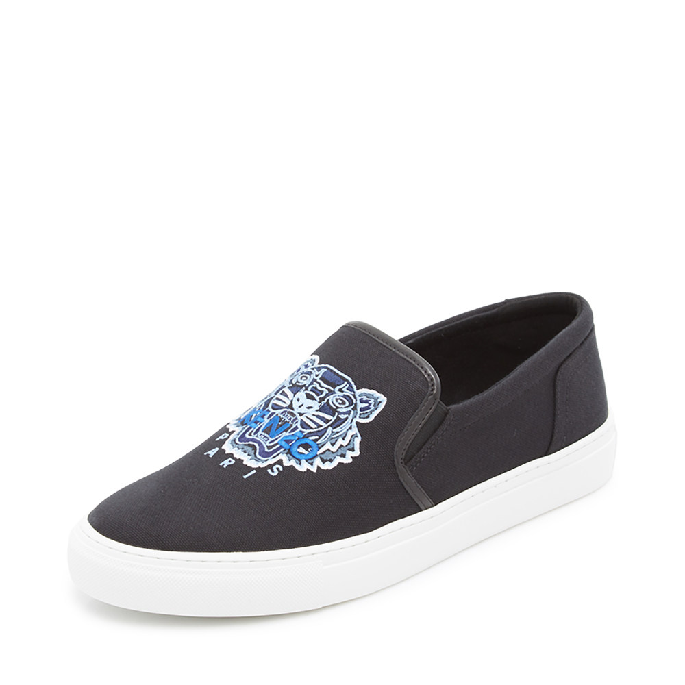 kenzo黑色经典虎头刺绣印花男士单鞋板鞋新年礼物