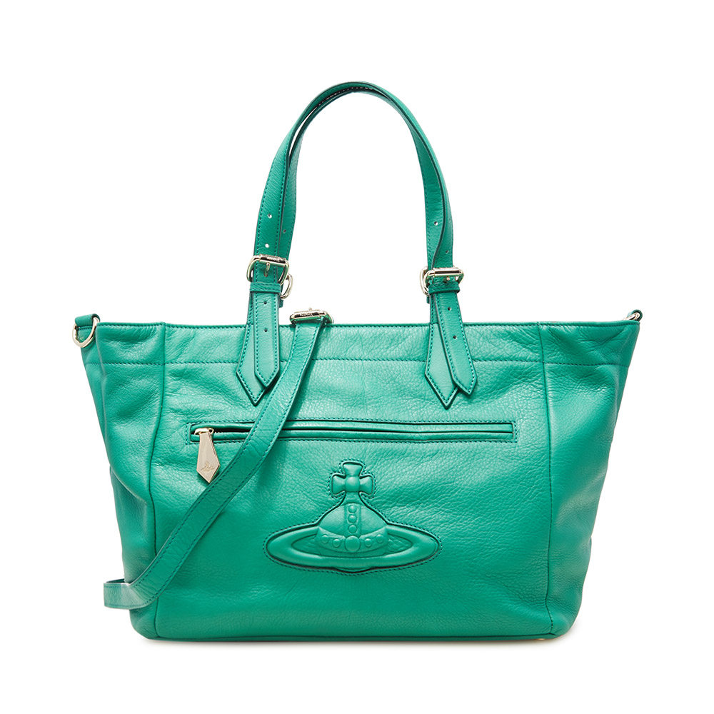 vivienne westwood/薇薇安·威斯特伍德牛皮革女士单肩包手提包vivian