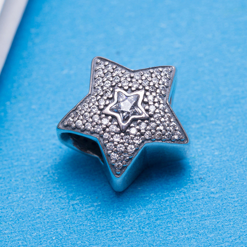 pandora潘多拉银色闪亮星星魔法茶壶手链手镯手链