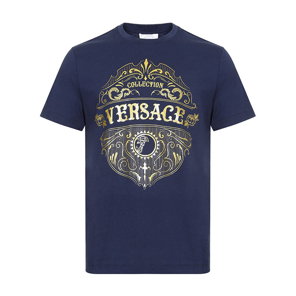 versacecollection范思哲多色棉质精美印花休闲白搭男士t恤