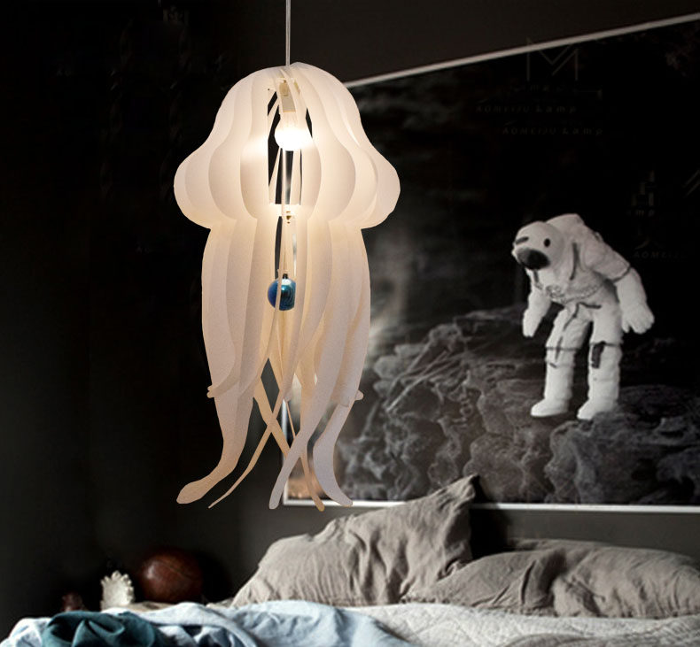 水母2020年新款个性创意抖音梦幻鱼形网红艺术客厅吊灯